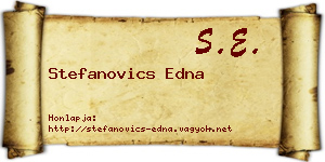 Stefanovics Edna névjegykártya